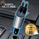 Cargador de Auto 4-en-1 — 120W | Cable Retráctil + 2 USB